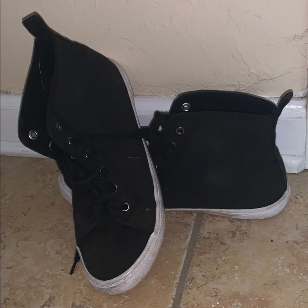 Black high top sneakers